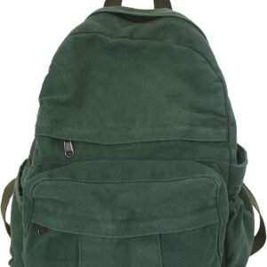 Laptop Backpack for Women Travel Canvas Backpack for Women Vintage Green Aesthetic Backpack for School