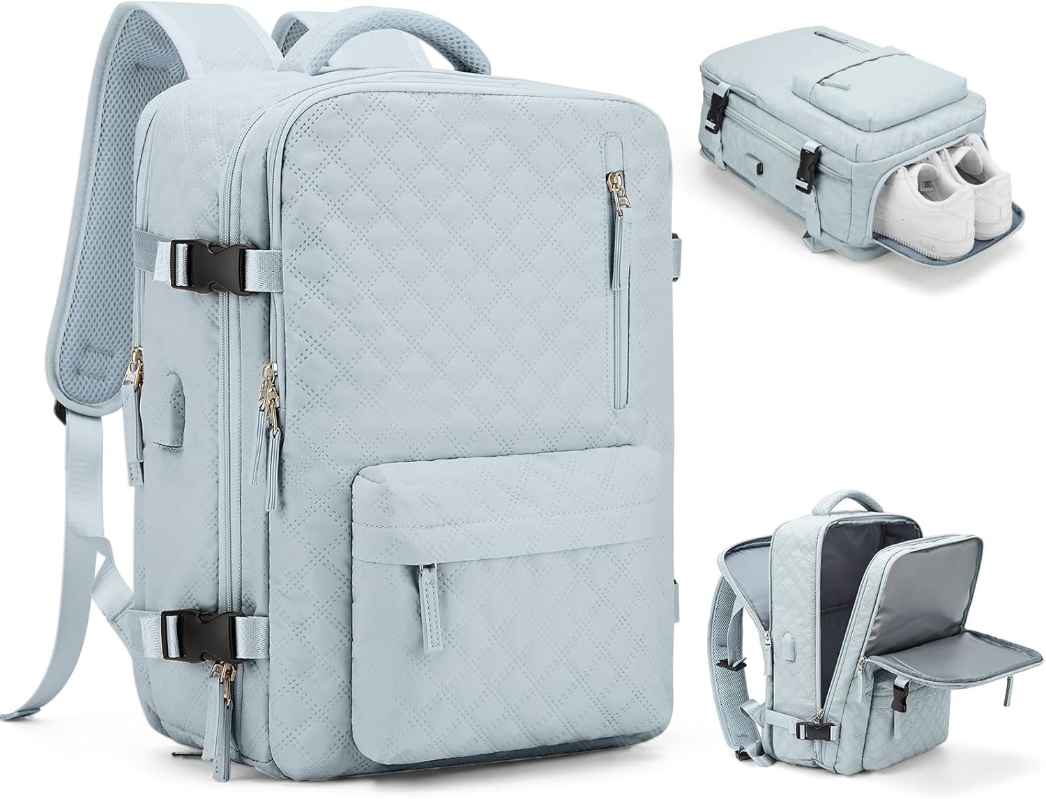 Large Travel Backpack Carry on Flight Approved Laptop Work Business Backpack for Women Men