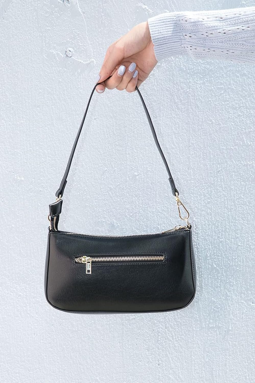 Shoulder Bag for Women Retro Vegan Leather Classic Clutch Tote HandBags Purses with Zipper Closure - Image 2