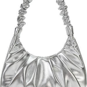 Shoulder Handbag for Women Fashion Ruched Shoulder Hand Purse  Clutch Hobo Bag Trendy Purse for Lady
