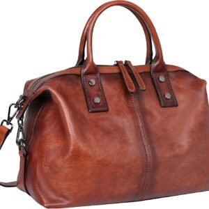 Genuine Leather Satchel Tote Bag Top Handle Handbag Designer Shoulder Bag Large Capacity Cross Body Bag